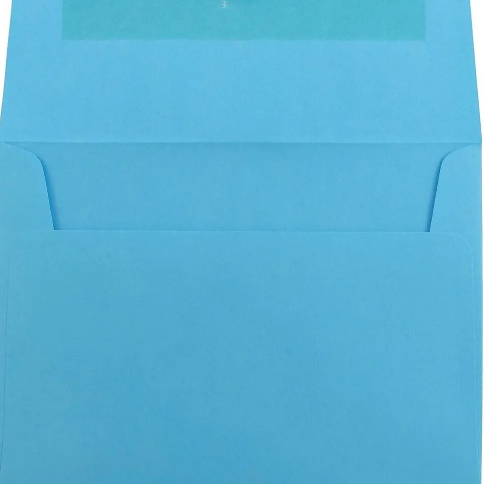 JAM Paper A7 Colored Invitation Envelopes, 5.25 x 7.25, Blue Recycled, 50/Pack (54093I)