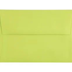 JAM Paper A7 Colored Invitation Envelopes, 5.25 x 7.25, Ultra Lime Green, 50/Pack (96151I)