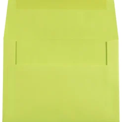 JAM Paper A7 Colored Invitation Envelopes, 5.25 x 7.25, Ultra Lime Green, 50/Pack (96151I)