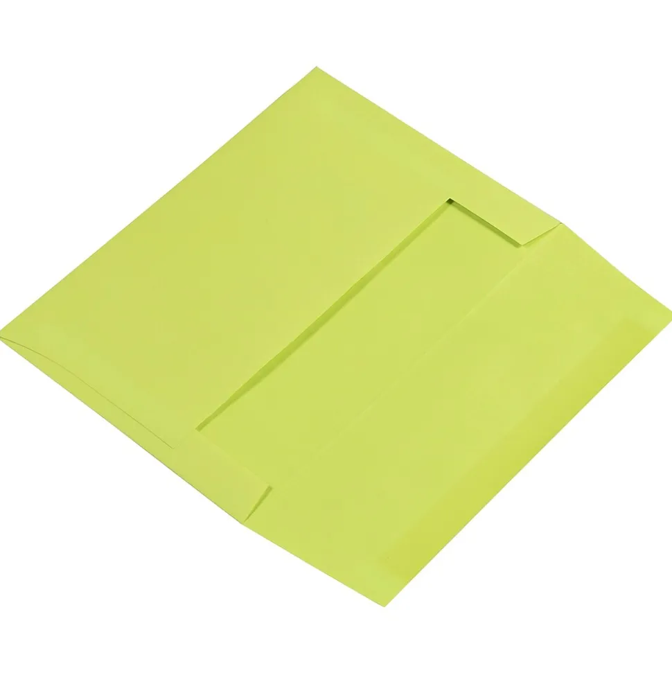 JAM Paper A7 Colored Invitation Envelopes, 5.25 x 7.25, Ultra Lime Green, 50/Pack (96151I)
