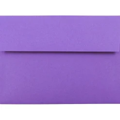JAM Paper A7 Colored Invitation Envelopes, 5 1/4" x 7 1/4", Violet Purple Recycled, 50/Pack (80278I)