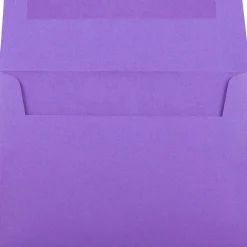 JAM Paper A7 Colored Invitation Envelopes, 5 1/4" x 7 1/4", Violet Purple Recycled, 50/Pack (80278I)