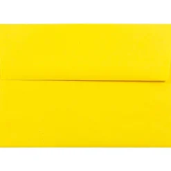 JAM Paper A7 Colored Invitation Envelopes, 5.25 x 7.25, Yellow Recycled, 50/Pack (96326I)