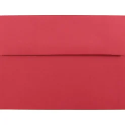 JAM Paper A7 Colored Invitation Envelopes, 5.25 x 7.25, Red Recycled, 50/Pack (15945I)