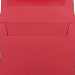 JAM Paper A7 Colored Invitation Envelopes, 5.25 x 7.25, Red Recycled, 50/Pack (15945I)