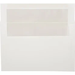 JAM Paper A9 Foil Lined Invitation Envelopes, 5.75 x 8.75, White with Ivory Foil, 50/Pack (532412546I)