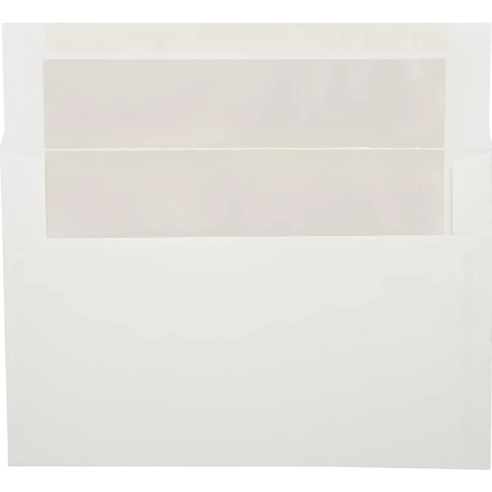 JAM Paper A9 Foil Lined Invitation Envelopes, 5.75 x 8.75, White with Ivory Foil, 50/Pack (532412546I)