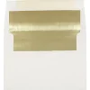 JAM Paper A7 Foil Lined Invitation Envelopes, 5.25 x 7.25, Ecru with Gold Foil, 50/Pack (2354150I)