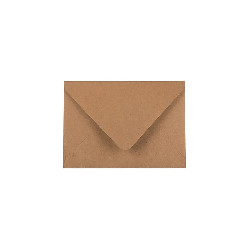 JAM Paper A6 Invitation Envelope, 4 7/5" x 6 1/2", Brown Kraft Recycled, 100/Pack (63134660D)