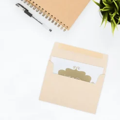 JAM Paper A7 Parchment Invitation Envelopes, 5.25 x 7.25, Natural Recycled, 25/Pack (35394)