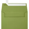 JAM Paper A4 Self Seal Invitation Envelopes, 4 1/4" x 6 1/4", Avocado Green, 250/Pack (4872-27-250)