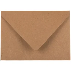 JAM PaperĀ® A6 V-Flap Invitation Envelopes, 4.75 x 6.5, Brown Kraft Paper Bag, 25/Pack (63134660)