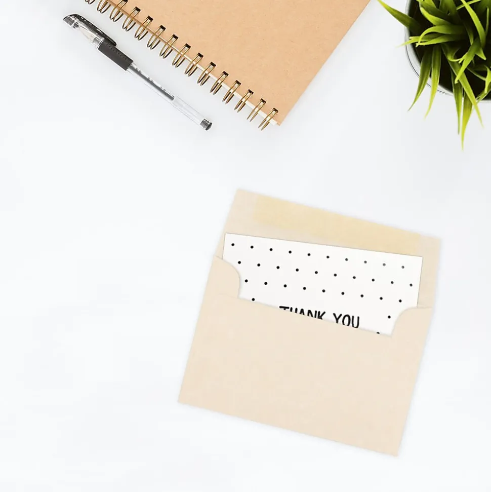 JAM Paper 4Bar A1 Parchment Invitation Envelopes, 3.625 x 5.125, Natural Recycled, 25/Pack (900795107)