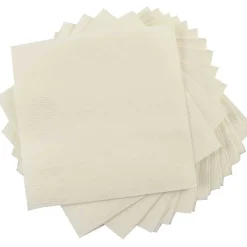 JAM Paper Beverage Napkin, 2-ply, Ivory, 50 Napkins/Pack (5255620721)