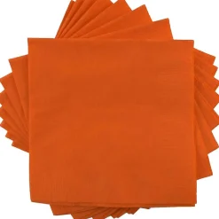 JAM Paper Beverage Napkin, 2-ply, Orange, 40 Napkins/Pack (5255620725)