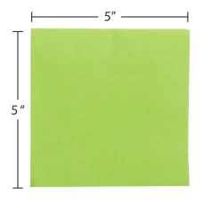 JAM Paper Beverage Napkin, 2-ply, Lime Green, 50 Napkins/Pack (5255620723)