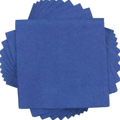 JAM Paper Beverage Napkin, 2-ply, Blue, 50 Napkins/Pack (5255620717)