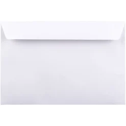 JAM Paper Booklet Envelope, 6" x 9", White, 25/Pack (4238)