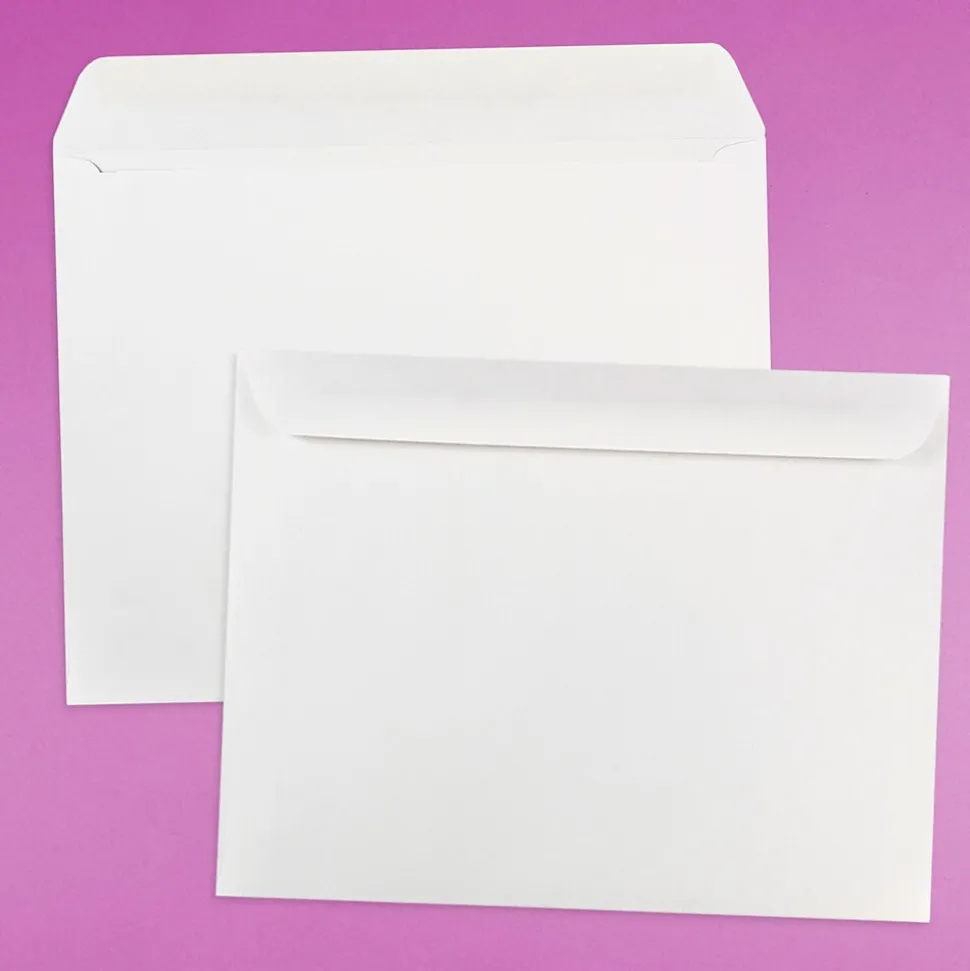 JAM Paper Booklet Envelopes, 10" x 13", White, 25/Pack (4023222)