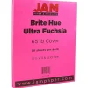 JAM Paper Bright Hue 65 lb. Cardstock Paper, 8.5" x 11", Ultra Fuchsia, 50 Sheets/Pack (184851)