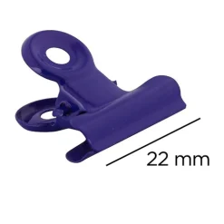 JAM Paper Bulldog Clip, Purple, 25/Pack (21632818)