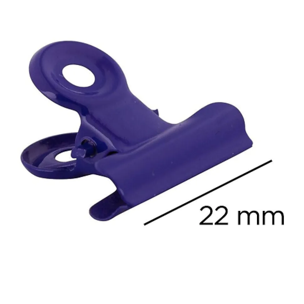 JAM Paper Bulldog Clip, Purple, 25/Pack (21632818)