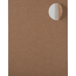 JAM Paper Circle Round Label Sticker Seals, 2.5 Inch Diameter, Brown Kraft, 120/Pack (2147618897)