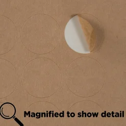 JAM Paper Circle Round Label Sticker Seals, 0.75 Inch Diameter, Brown Kraft, 108/Pack (3147612188)