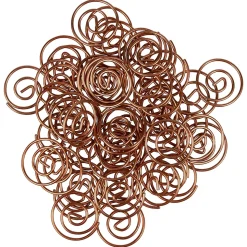JAM Paper Circular Small Paper Clips, Rose Gold, 2 Packs of 50 (21832061B)
