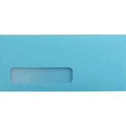 JAM Paper Clasp #10 Window Envelope, 4 1/8" x 9 1/2", Blue, 500/Pack (5156476H)