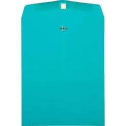 JAM Paper Clasp Catalog Envelope 10" x 13", Sea Blue, 50/Pack (900766073I)