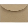 JAM Paper 3Drug Mini Recycled Kraft Envelopes, 2.3125 x 3.625, Brown Kraft Paper Bag, 100/Pack (5207691A)
