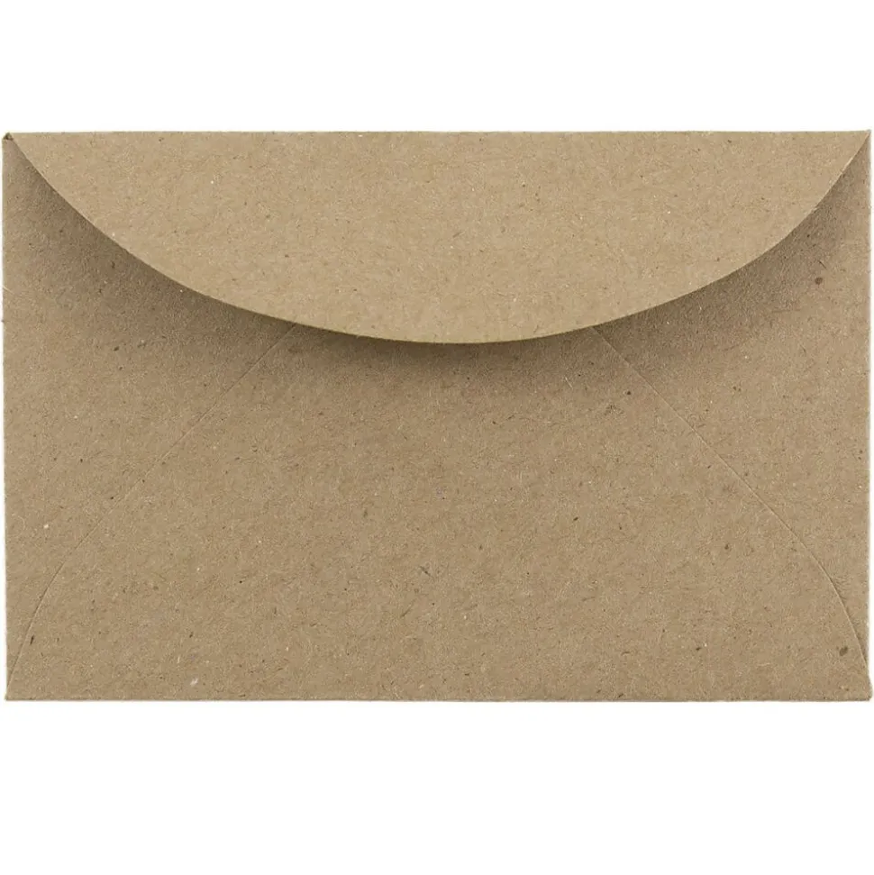 JAM Paper 3Drug Mini Recycled Kraft Envelopes, 2.3125 x 3.625, Brown Kraft Paper Bag, 100/Pack (5207691A)