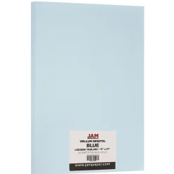 JAM Paper® Extra Heavy Weight 110lb Cardstock, 11 x 17 Tabloid Coverstock, Blue, 50 Sheets/Pack (16932841)