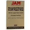 JAM Paper Extra Heavyweight Cardstock Paper, 130 lbs., 8.5" x 14", Brown Kraft, 25 Sheets/Pack (78832697)