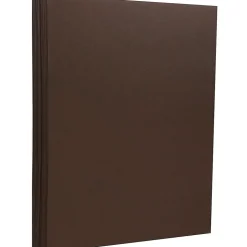 JAM Paper Extra Heavyweight 130 lb. Cardstock Paper, 8.5" x 11", Chocolate Brown, 25 Sheets/Pack (296431636)