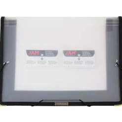 JAM Paper Fabric Portfolio Case with Elastic Closure, Clear (368331609)