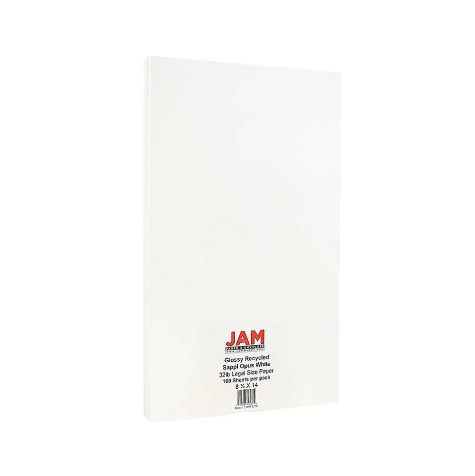 JAM Paper Glossy 8.5" x 14", 100 Sheets/Pack (236931270)