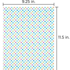 JAM Paper Glossy 3-Hole Punched 2-Pocket Folders, Multicolored, Assorted Polka Dot, 6/Pack (31237926)