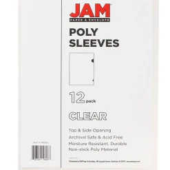 JAM Paper® Heavyweight Plastic Sleeves, 9
