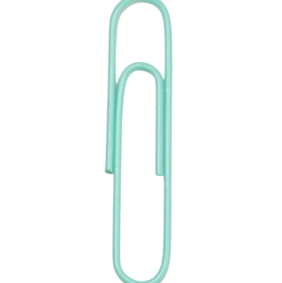 JAM Paper Jumbo Paper Clips, Teal, 3 Packs of 75 (21832065B)