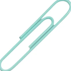 JAM Paper Jumbo Paper Clips, Teal, 3 Packs of 75 (21832065B)