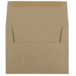 JAM Paper Kraft A2 Invitation Envelopes, 4.375 x 5.75, Brown Kraft Paper Bag, 25/Pack (LEKR600)