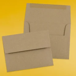 JAM Paper Kraft A2 Invitation Envelopes, 4.375 x 5.75, Brown Kraft Paper Bag, 25/Pack (LEKR600)