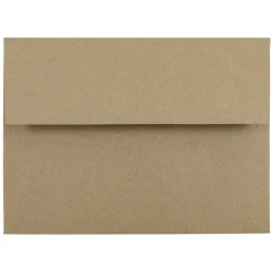 JAM Paper Kraft A6 Invitation Envelopes, 4.75 x 6.5, Brown Kraft Paper Bag, 25/Pack (LEKR650)