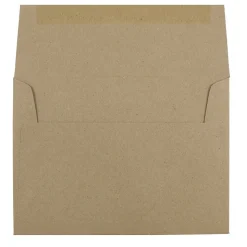 JAM Paper Kraft A6 Invitation Envelopes, 4.75 x 6.5, Brown Kraft Paper Bag, 25/Pack (LEKR650)