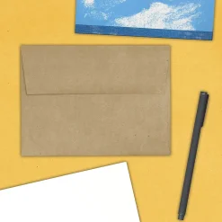 JAM Paper Kraft A6 Invitation Envelopes, 4.75 x 6.5, Brown Kraft Paper Bag, 25/Pack (LEKR650)