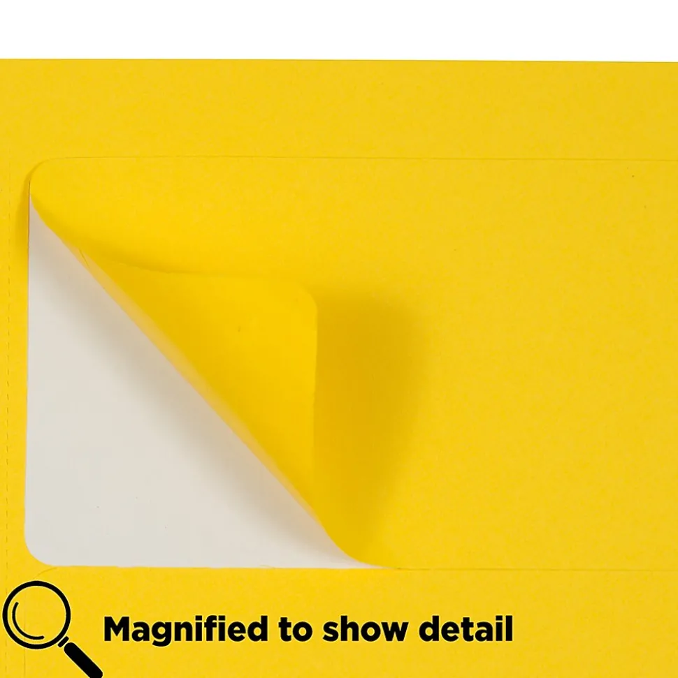 JAM Paper Laser/Inkjet Shipping Address Labels, 2" x 4", Yellow, 10 Labels/Sheet, 12 Sheets/Pack (302724410)