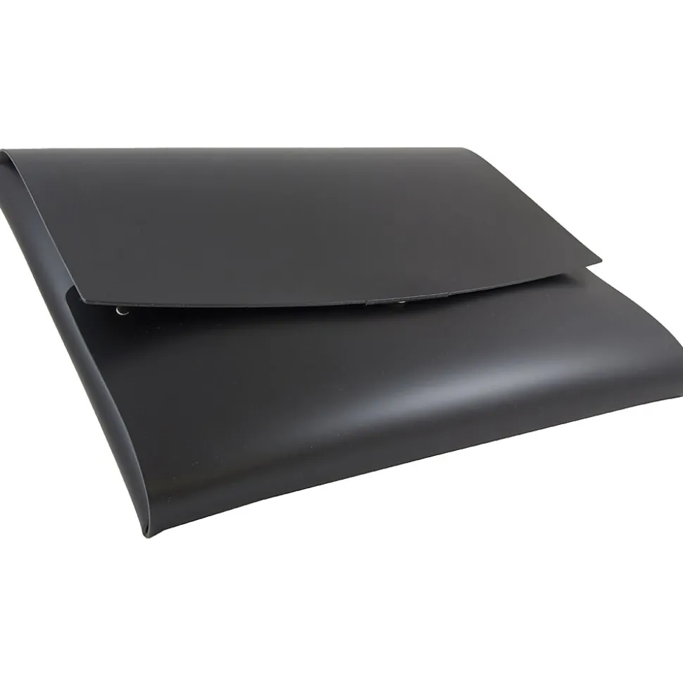 JAM Paper Leather Portfolio Case with Snap Closure, Black, 12/Carton (2233317452B)