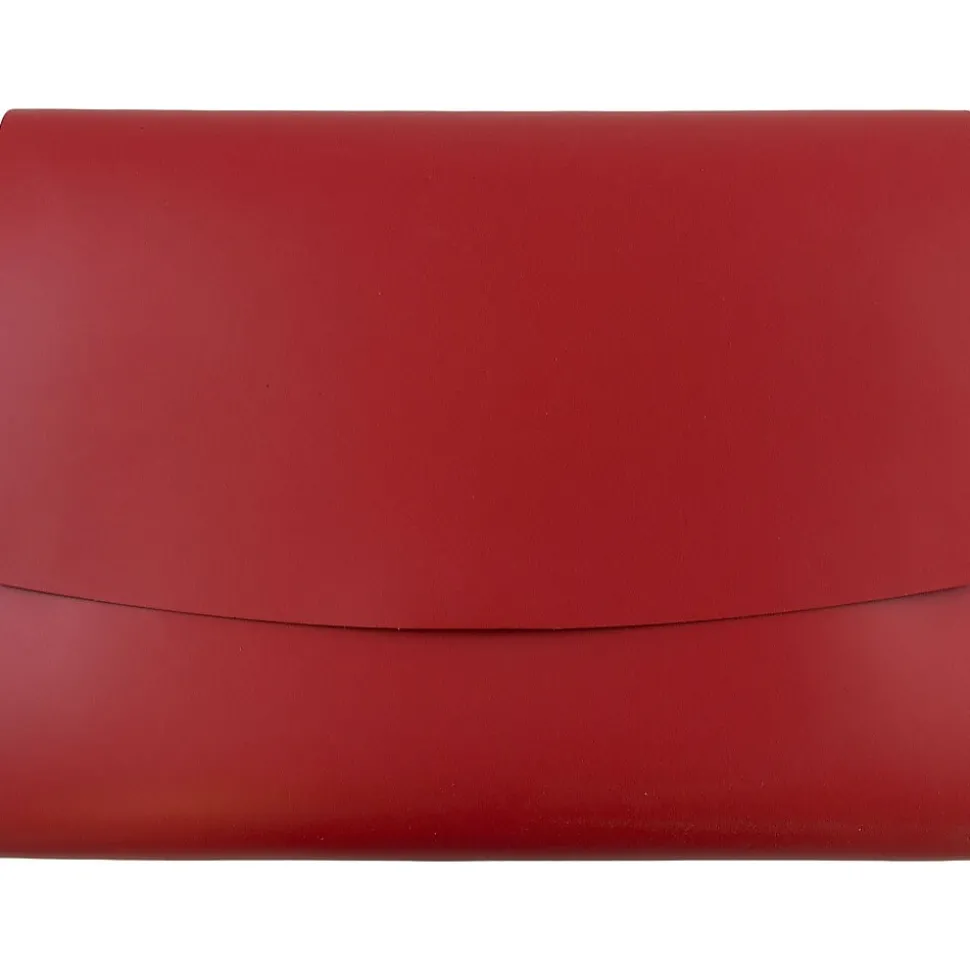 JAM Paper Leather Portfolio Case with Snap Closure, Red, 12/Carton (2233317453B)